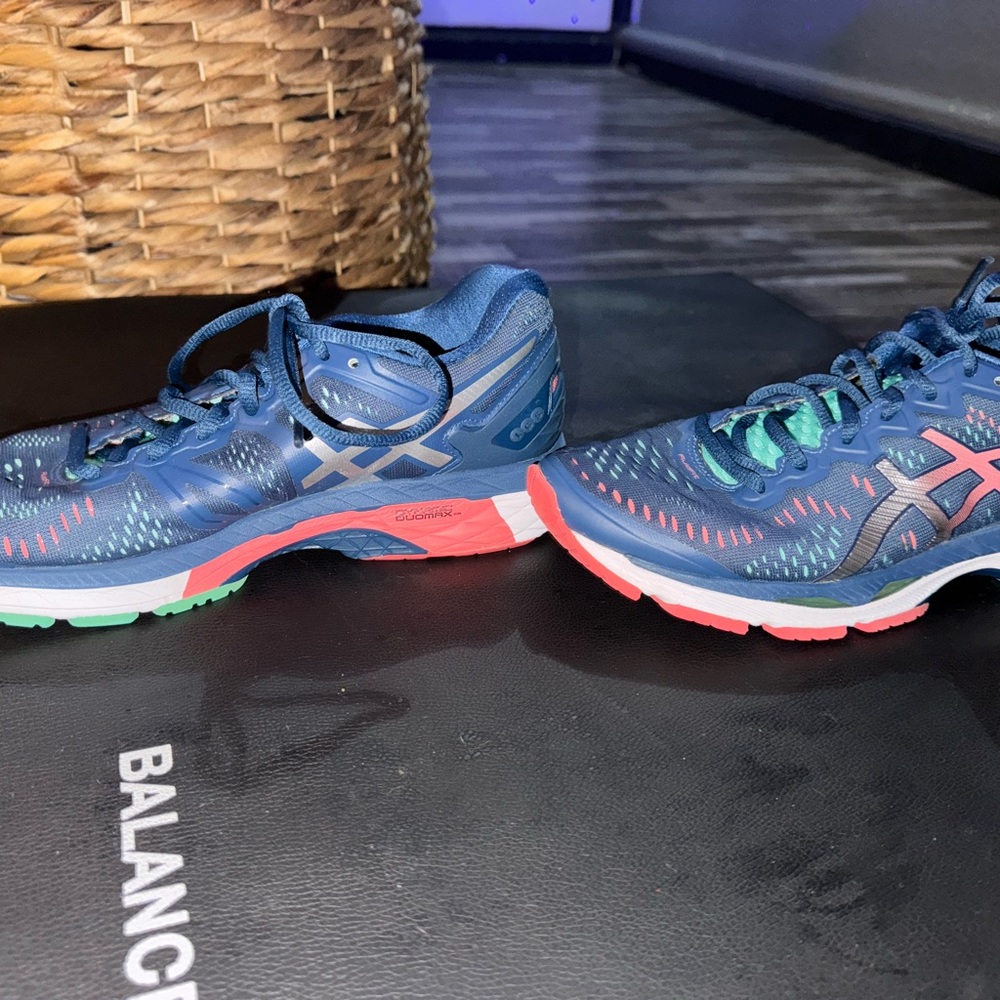 ASICS Women's Navy and Coral Athletic Shoes